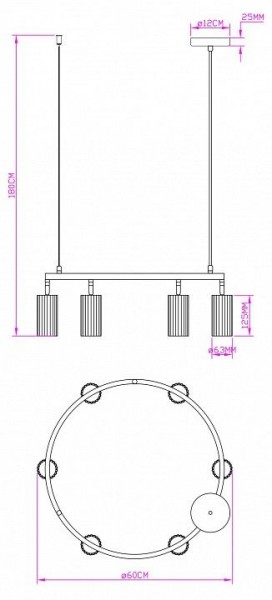 Подвесная люстра Moderli Cora V11602-6P в Нытве - nytva.ok-mebel.com | фото 5