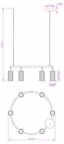 Подвесная люстра Moderli Cora V11603-6P в Нытве - nytva.ok-mebel.com | фото 6