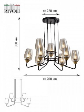 Подвесная люстра Rivoli Gera Б0047325 в Нытве - nytva.ok-mebel.com | фото 6