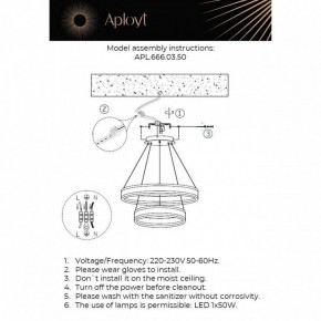 Подвесной светильник Aployt Lor APL.666.03.50 в Нытве - nytva.ok-mebel.com | фото 2