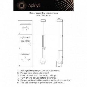 Подвесной светильник Aployt Wisia APL.058.06.04 в Нытве - nytva.ok-mebel.com | фото 4