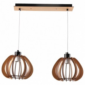 Подвесной светильник Imex MD.9012 MD.9012-2-P-BK+WOOD в Нытве - nytva.ok-mebel.com | фото