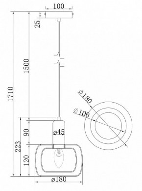 Подвесной светильник Maytoni Vision MOD411PL-01G в Нытве - nytva.ok-mebel.com | фото 7