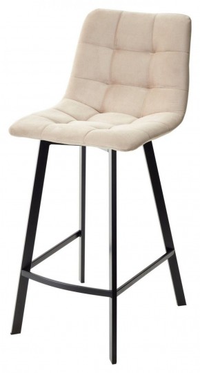 Полубарный стул CHILLI-QB SQUARE бежевый #5, велюр / черный каркас (H=66cm) М-City в Нытве - nytva.ok-mebel.com | фото