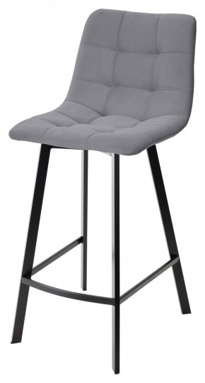 Полубарный стул CHILLI-QB SQUARE серый #27, велюр / черный каркас (H=66cm) М-City в Нытве - nytva.ok-mebel.com | фото