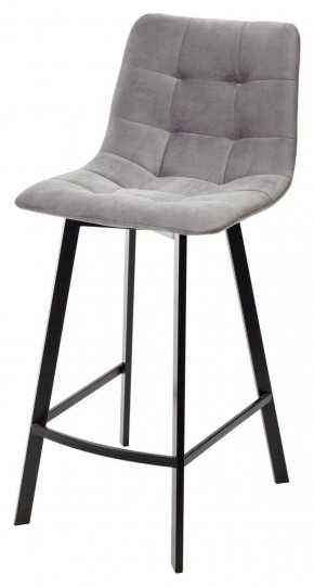Полубарный стул CHILLI-QB SQUARE светло-серый #26, велюр / черный каркас (H=66cm) М-City в Нытве - nytva.ok-mebel.com | фото