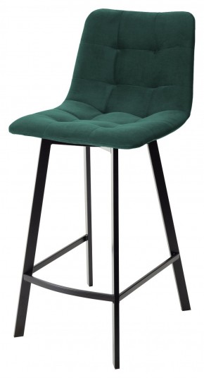 Полубарный стул CHILLI-QB SQUARE зеленый #19, велюр / черный каркас (H=66cm) М-City в Нытве - nytva.ok-mebel.com | фото