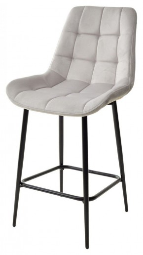 Полубарный стул ХОФМАН, цвет H-09 Светло-серый, велюр / черный каркас H=63cm М-City в Нытве - nytva.ok-mebel.com | фото