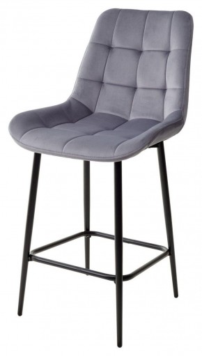 Полубарный стул ХОФМАН, цвет H-14 Серый, велюр / черный каркас H=63cm М-City в Нытве - nytva.ok-mebel.com | фото