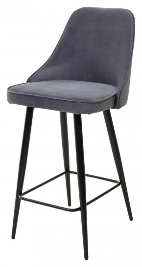 Полубарный стул NEPAL-PB СЕРЫЙ #27, велюр/ черный каркас (H=68cm) М-City в Нытве - nytva.ok-mebel.com | фото