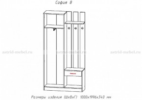 Прихожая София 8 в Нытве - nytva.ok-mebel.com | фото 2