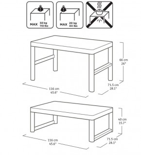 Раскладной стол Лион с регулируемой высотой столешницы (Lyon rattan table) графит (h400/650) в Нытве - nytva.ok-mebel.com | фото 3