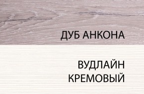 Шкаф 1D, OLIVIA, цвет вудлайн крем/дуб анкона в Нытве - nytva.ok-mebel.com | фото 3