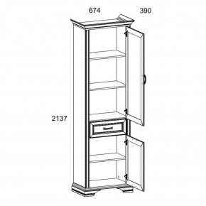 Шкаф 2D1S, MONAKO, цвет Сосна винтаж/дуб анкона в Нытве - nytva.ok-mebel.com | фото 3