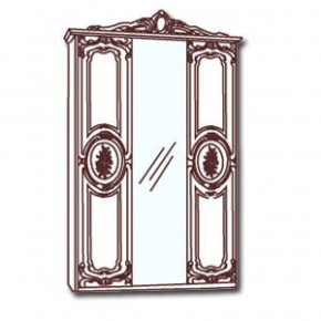 Шкаф 3-х дверный с зеркалами (01.143) Роза (беж) в Нытве - nytva.ok-mebel.com | фото 1