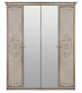 Шкаф 4-х створчатый (1+2+1) с Зеркалом "Патрисия" (крем) в Нытве - nytva.ok-mebel.com | фото