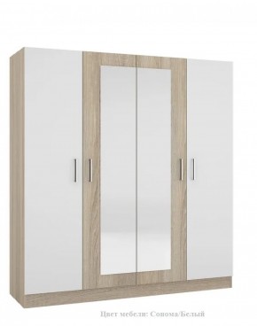Шкаф 4-х створчатый Леси + Зеркало в Нытве - nytva.ok-mebel.com | фото 3