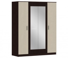 Шкаф 4х дверный с зеркалами Уют СБ-2750/1.Н (Венге/Паллада) в Нытве - nytva.ok-mebel.com | фото