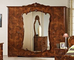 Шкаф 5-и дверный с зеркалами (20.145) Тициана (орех) в Нытве - nytva.ok-mebel.com | фото 1