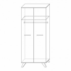 Шкаф для одежды 800 Вега Скандинавия в Нытве - nytva.ok-mebel.com | фото 8