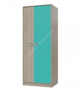 Шкаф для одежды Сити (Арт. 6-9411) Дуб Сонома/Аква в Нытве - nytva.ok-mebel.com | фото