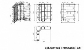 Шкаф книжный Мебелайн-32 в Нытве - nytva.ok-mebel.com | фото 3