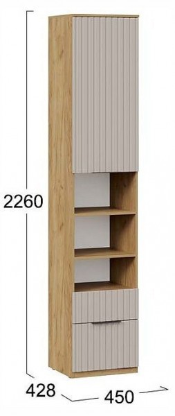 Шкаф комбинированный Хилтон Исп. 2 в Нытве - nytva.ok-mebel.com | фото 4