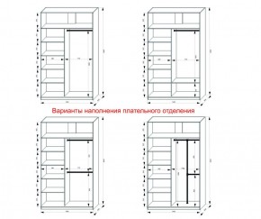 Шкаф-купе 1400 серии SOFT D1+D3+B2+PL1 (2 ящика+1штанга) профиль «Графит» в Нытве - nytva.ok-mebel.com | фото 7