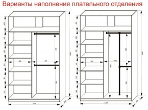 Шкаф-купе 1400 серии SOFT D8+D2+B2+PL4 (2 ящика+F обр.штанга) профиль «Графит» в Нытве - nytva.ok-mebel.com | фото 7