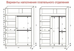 Шкаф-купе 1600 серии SOFT D1+D3+B2+PL1 (2 ящика+1штанга) профиль «Графит» в Нытве - nytva.ok-mebel.com | фото 7