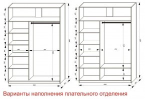 Шкаф-купе 1600 серии SOFT D8+D2+B2+PL4 (2 ящика+F обр.штанга) профиль «Графит» в Нытве - nytva.ok-mebel.com | фото 7