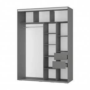 Шкаф-купе Крафт-6 1.6 м ШКК-06 (графит) в Нытве - nytva.ok-mebel.com | фото 2
