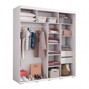 Шкаф-купе Крафт-6 1.6 м ШКК-06 (ясень белый) в Нытве - nytva.ok-mebel.com | фото 2