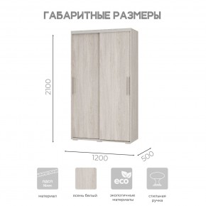 Шкаф-купе ШКК-11 (ясень белый) в Нытве - nytva.ok-mebel.com | фото 7