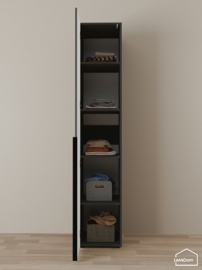 Шкаф Linnea MHR-1-2 2050х400х510 (Графит-М 11.1.25) в Нытве - nytva.ok-mebel.com | фото 4