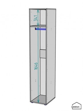 Шкаф Linnea MHR-1 2050х400х510 (ДВ-М 11.1.25) в Нытве - nytva.ok-mebel.com | фото 3