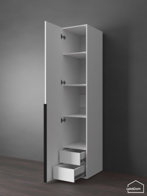 Шкаф Linnea MHR-1-3 2050х400х510 (Белый-М 11.1.2) в Нытве - nytva.ok-mebel.com | фото 6