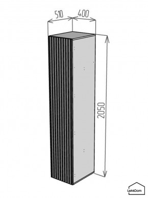 Шкаф Linnea MHR-1-3 2050х400х510 (ДВ-М 11.1.25) в Нытве - nytva.ok-mebel.com | фото 2