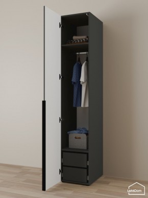 Шкаф Linnea MHR-1-3 2050х400х510 (Графит-М 11.1.25) в Нытве - nytva.ok-mebel.com | фото 5