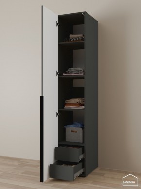 Шкаф Linnea MHR-1-4 2050х400х510 (Графит-М 11.1.25) в Нытве - nytva.ok-mebel.com | фото 6