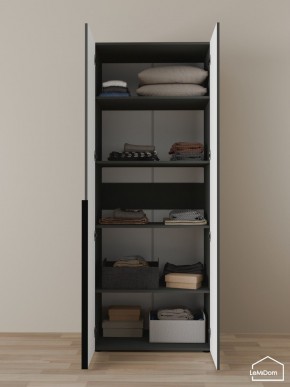 Шкаф Linnea MHR-2-2 2050х800х510 (Графит-М 11.1.25) в Нытве - nytva.ok-mebel.com | фото 4