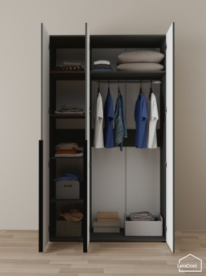 Шкаф Linnea MHR-3-1 2050х1200х510 (Графит-М 11.1.25) в Нытве - nytva.ok-mebel.com | фото 4