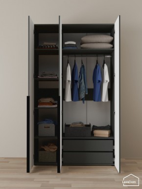 Шкаф Linnea MHR-3-2 2050х1200х510 (Графит-М 11.1.25) в Нытве - nytva.ok-mebel.com | фото 5