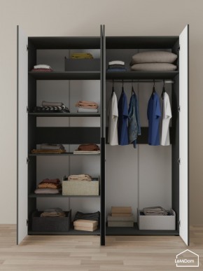 Шкаф Linnea MHR-4-1 2050х1600х510 (Графит-М 11.1.25) в Нытве - nytva.ok-mebel.com | фото 4