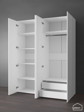Шкаф Linnea MHR-4PO-2 2050х1600х510 (Белый-М 11.1.1) в Нытве - nytva.ok-mebel.com | фото 6