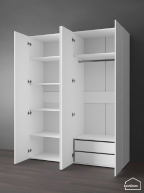 Шкаф Linnea MHR-4PO-2 2050х1600х510 (Белый-М 11.1.2) в Нытве - nytva.ok-mebel.com | фото 5
