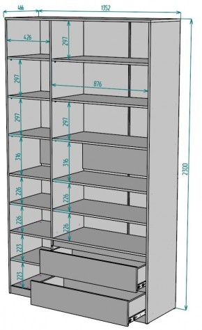 Шкаф Мальта H214 в Нытве - nytva.ok-mebel.com | фото 2