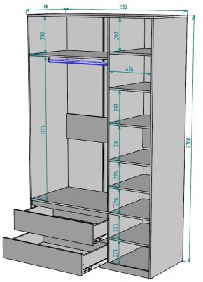 Шкаф Мальта H217 в Нытве - nytva.ok-mebel.com | фото 2