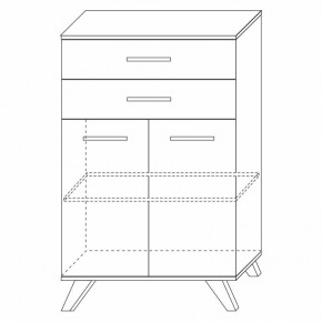 Шкаф низкий Вега Скандинавия в Нытве - nytva.ok-mebel.com | фото 5