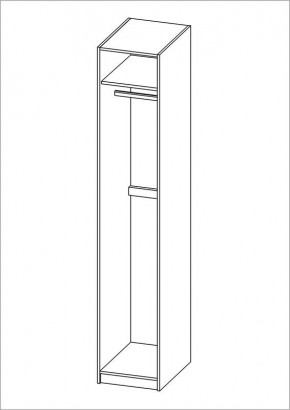Шкаф ПЕГАС однодверный с рамочным фасадом, цвет белый в Нытве - nytva.ok-mebel.com | фото 3